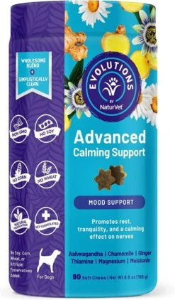 Naturvet Evolutions Advanced Calming Soft Chews Dog Supplements - 90 Count