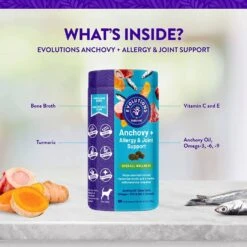 Naturvet Evolutions Anchovy + Allergy And Joint Support Soft Chews Dog Supplements - 90 Count -NaturVet naturvet evolutions anchovy allergy and joint support soft chews dog supplements 90 count 778231