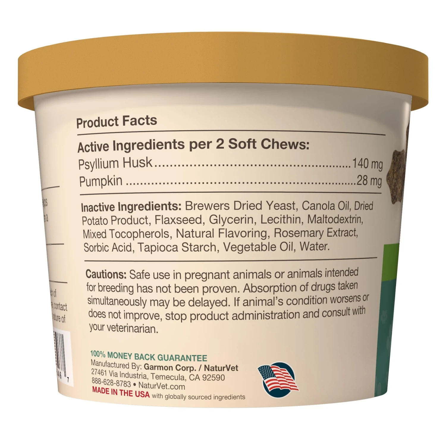 Naturvet Hairball Plus Pumpkin Cat Chewy Supplements - 60 Ct Cup 3 Naturvet Hairball Plus Pumpkin Cat Chewy Supplements - 60 Ct Cup - Image 2