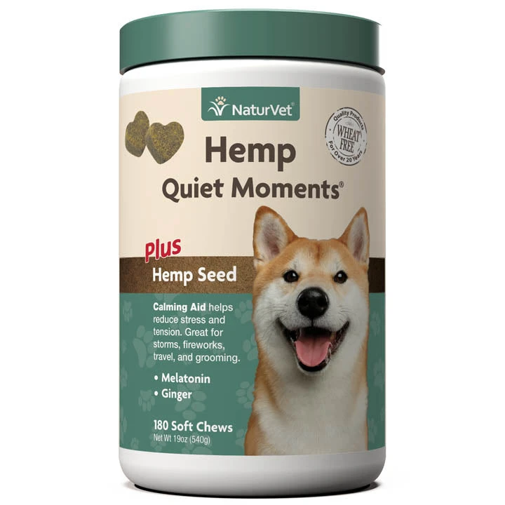 Naturvet Hemp Quiet Moments Plus Hemp Seed Soft Chew Cat And Dog Supplements - 180 Ct Jar 3 Naturvet Hemp Quiet Moments Plus Hemp Seed Soft Chew Cat And Dog Supplements - 180 Ct Jar