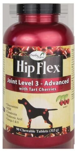 Naturvet Hip Flex Tablets Level 3 (Advanced) Dog Supplements - 90 Ct Bottle