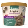 Naturvet L-Lysine Immune Support Plus Antioxidants Cat Chewy Supplements - 60 Ct Cup -NaturVet naturvet l lysine immune support plus antioxidants cat chewy supplements 60 ct cup 740856