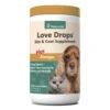 Naturvet Love Drops Tablets Liver/Garlic Cat And Dog Supplements - 200 Ct Jar