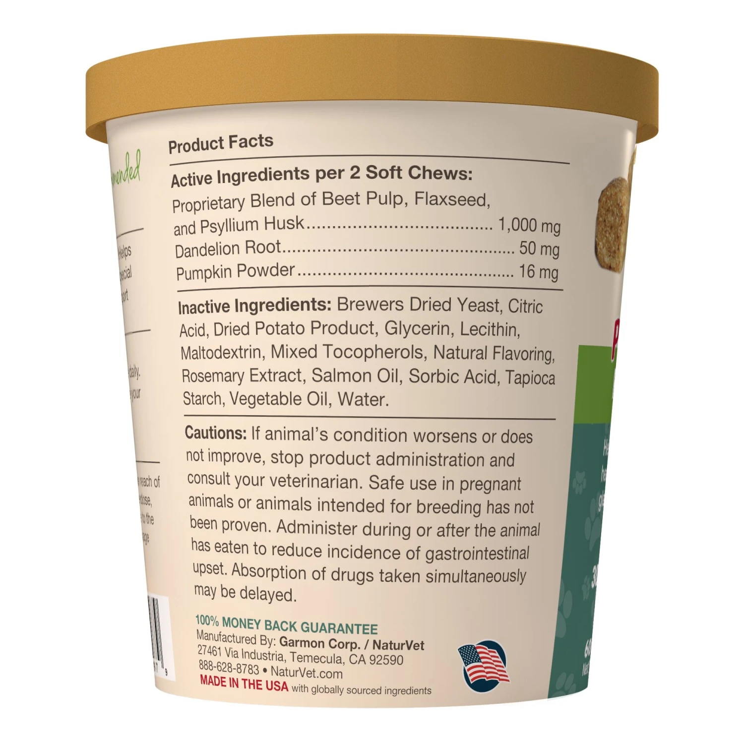 Naturvet No Scoot Plus Pumpkin Soft Chew Dog Supplements - 60 Ct Cup 4 Naturvet No Scoot Plus Pumpkin Soft Chew Dog Supplements - 60 Ct Cup - Image 2