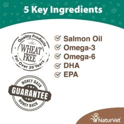 Naturvet Omega Gold Plus Salmon Oil Soft Chew Cat And Dog Supplements - 180 Ct Jar -NaturVet naturvet omega gold plus salmon oil soft chew cat and dog supplements 180 ct jar 200311