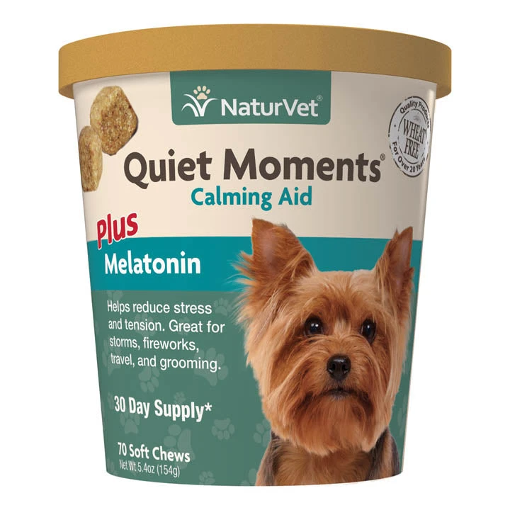 Naturvet Quiet Moments Plus Melatonin Soft Chew 70 Ct Bag Cat And Dog Supplements - 3 Naturvet Quiet Moments Plus Melatonin Soft Chew 70 Ct Bag Cat And Dog Supplements -