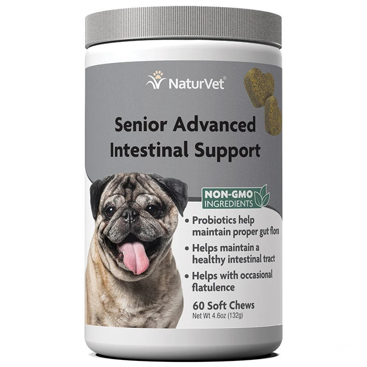 Naturvet Senior Intestinal Support Soft Chew Dog Supplements - 60 Ct 3 Naturvet Senior Intestinal Support Soft Chew Dog Supplements - 60 Ct