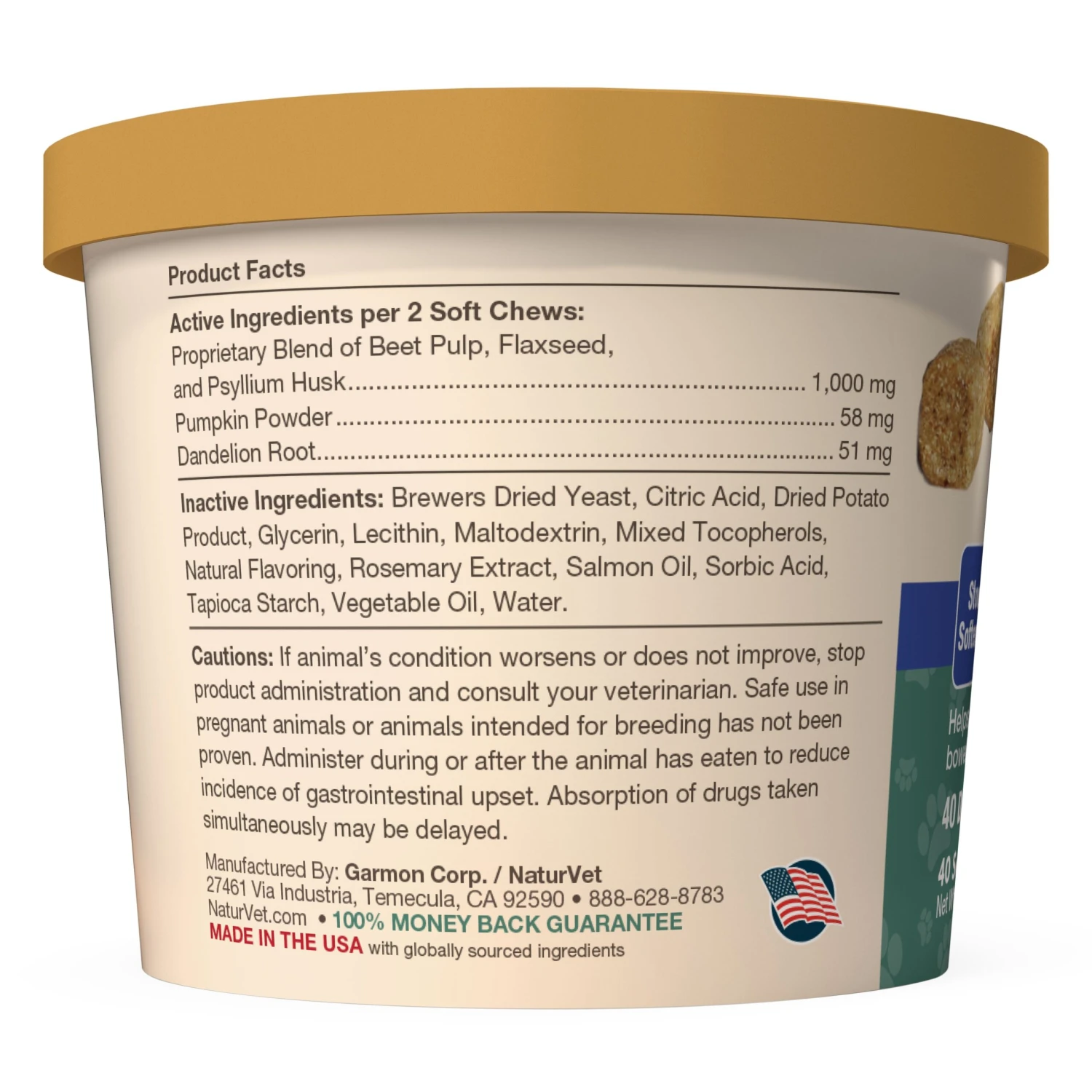 Naturvet Stool Ease Soft Chew Dog Supplements - 40 Ct Cup 4 Naturvet Stool Ease Soft Chew Dog Supplements - 40 Ct Cup - Image 2