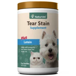Naturvet Tear Stain Supplement Powder Cat And Dog Tear Stain Remover - 200g Jar
