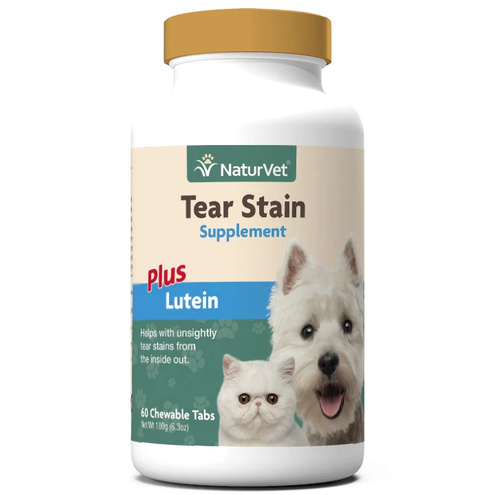 Naturvet Tear Stain Supplement Tablets Cat And Dog Tear Stain Remover - 60 Ct Bottle 3 Naturvet Tear Stain Supplement Tablets Cat And Dog Tear Stain Remover - 60 Ct Bottle