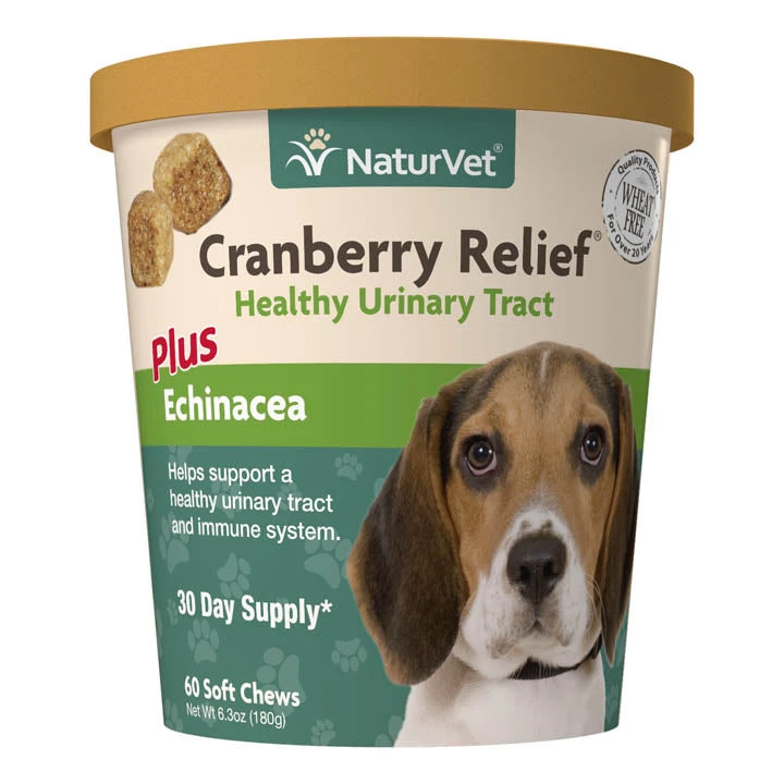 Naturvet Urinary Bladder Cranberry Relief Plus Echianecea Soft Chew Dog Chewy Supplements - 60 Ct Jar 3 Naturvet Urinary Bladder Cranberry Relief Plus Echianecea Soft Chew Dog Chewy Supplements - 60 Ct Jar